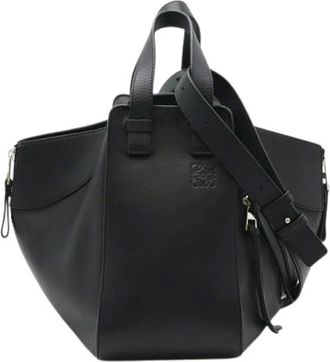 Loewe Pre-owned Handbags, female, Black, Size: ONE SIZE Pre-owned Hammock Small Leather 2way Bag
