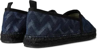 Missoni Womens Elle Wave Zig Zag Espadrilles Blue Shoes > Flats
