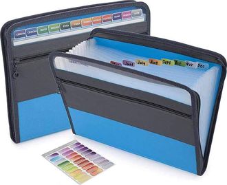 OEM Organizador De Documentos Resistente Tipo Acorde&oacute;n Con Bolsillos Expandibles, Etiquetas Adhesivas Y Un Bolsillo Frontal Adecuado Para El Hogar, La Ofi