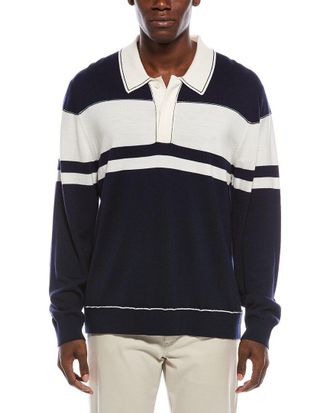 SIMKHAI Simkhai Striped Wool Polo Shirt