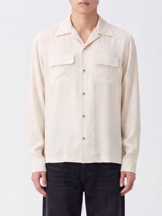 Amiri Camicia in poliestere a maniche lunghe con collo cubano e tasche a toppa