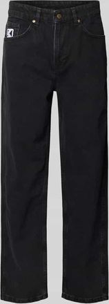 Karl Kani Baggy Jeans im 5-Pocket-Design mit Logo-Stitching in Black, Gr&ouml;&szlig;e 28