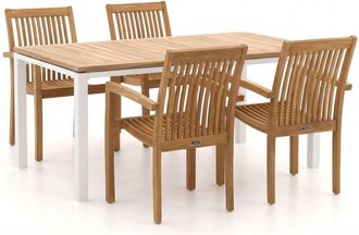 Sunyard Furniture Sunyard Jakarta/Linosa 180cm dining tuinset 5-delig stapelbaar