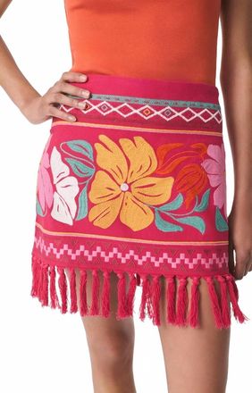 Vanessa Bruno Gelato Embroidered Skirt In Rose