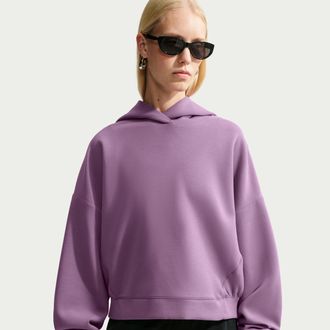 Nike Womens 24.7 ImpossiblySoft Pullover Hoodie in Purple | IR1929-536