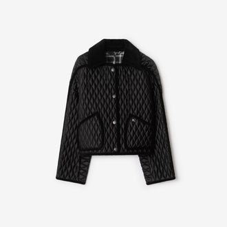 Burberry Cropped Quilted Nylon Floriston Jacket