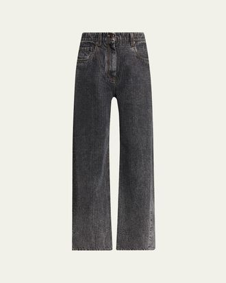 Brunello Cucinelli Wide-Leg Denim Trousers