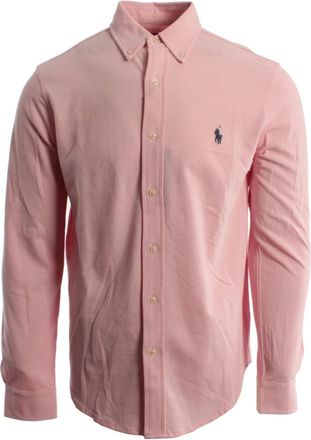 Ralph Lauren Featherweight Mesh Shirt - Heren - Casual Overhemden - Roze - M - Katoen - Overhemden