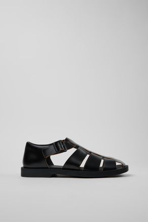 Camper Mens Don Leather Sandals In Black