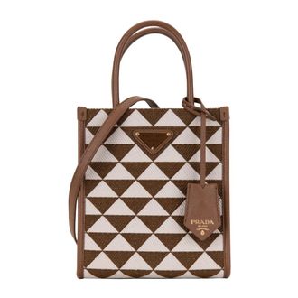 Prada Handbags, female, Brown, Size: ONE SIZE Crossbody Bag