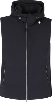 Montecore Dark Navy Technical Fabric Removable Hood Vest