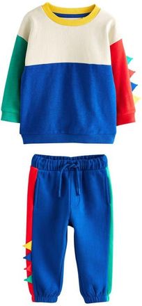 Next Kids Colorblock Dinosaur Sweatshirt & Joggers Set in Multi at Nordstrom, Size 1.5-2Y