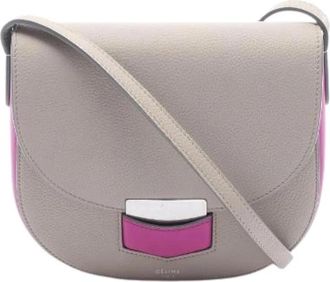 Celine Pre-owned Trott Bicolor Shoulder Bag - Dames - Vintage Schoudertas - Veelkleurig - ONE Size - Leer - Vintage