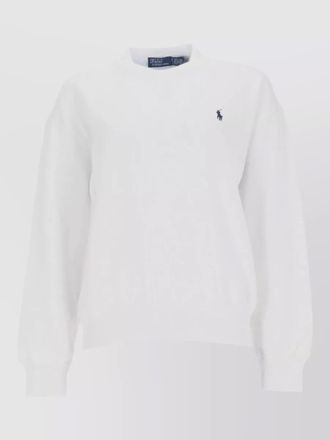 Polo Ralph Lauren logo crew neck top ribbed trims