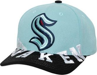 Mitchell & Ness Mens Mitchell & Ness Light Blue/Black Seattle Kraken Underarch Two-Tone Pro Crown Snapback Hat at Nordstrom
