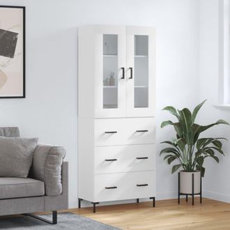 Berkfield Home Highboard White 69.5x34x180 cm Engineered Wood