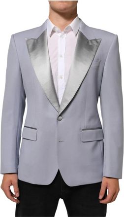 Dolce & Gabbana Jassen, Heren, Grijs, L, Wol, Sicilia Blazer