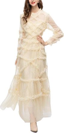 Burryco Long Sleeve Embellished Maxi Dress