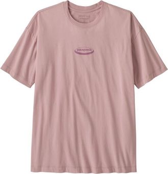Patagonia 95 Oval Logo Oversized T-Shirt T-Shirt f&uuml;r Damen | rosa