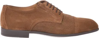 Baldinini Geprinte Suede Veterschoenen - Heren - Nette schoenen - Bruin - 42 EU - Leer - Schoenen