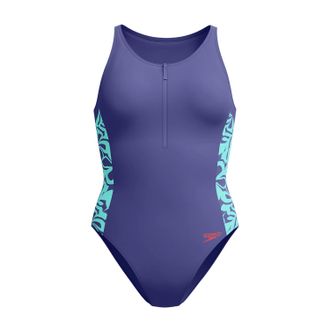 Speedo Dames/Dames Hydrasuit Panel One Piece Zwempak (Blauw)