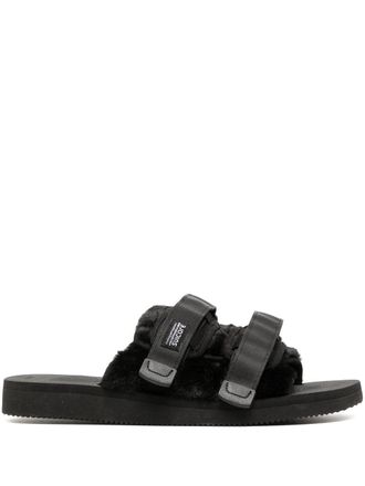 Suicoke Sandali slides Moto con applicazione - Nero
