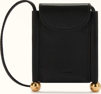 Furla Sfera Soft Porta Carte Di Credito S Nero Nero Pelle Nappa Donna