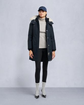 Moose Knuckles Womens Original Stirling Shearling Trim Parka