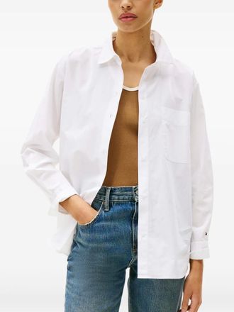 Tommy Hilfiger Blouse met geborduurd logo - Wit