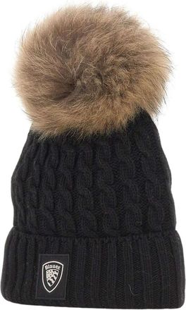 Blauer Gorro de punto trenzado Marotta - Accessories - Mujer - Negro - ONE SIZE