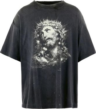 Saint Mxxxxxx T-shirt con stampa grafica - Nero