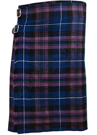Shyne Kilts U.K Pride of Scotland Mens 5 Yard Scottish Kilts Tartan Kilt 13oz Highland Casual Kilt (34) Purple/Blue