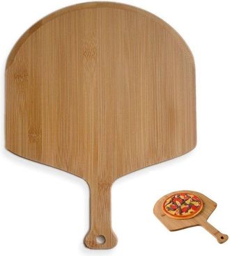 OEM Pala De Madera Para Pizza, Pala De Bamb&uacute; Para Pizza, Bol Multifuncional Para Alimentos Cocinados, Con Asa, Se Puede Colgar, Color Madera