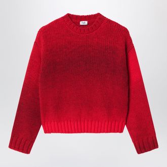Il Gufo Maglione girocollo color bacca in misto lana