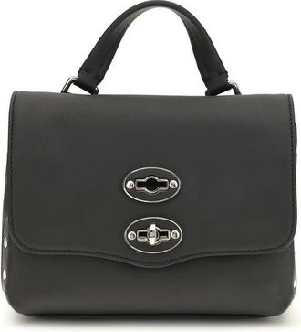 Zanellato Zwarte Kalfsleren Bos Taurus Handtas