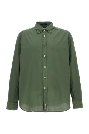 B.D. Baggies Green Regular Solid Shirts