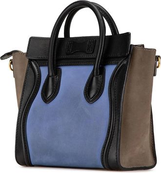 Celine Hobo Bags - 2012 Nano Tricolor Leather Luggage Tote - Gr. unisize - in Blau - für Damen