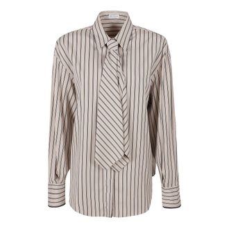 Brunello Cucinelli Donna, Camicette, Beige, M, new