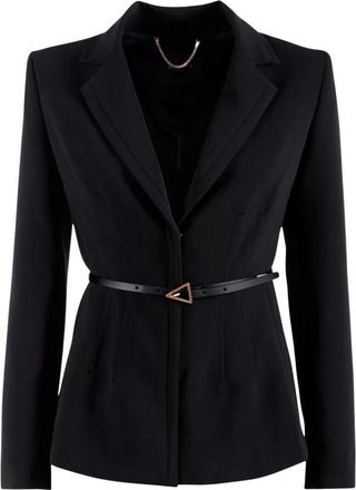 Nenette Giacca Brindisi - Dames - Blazers - Zwart - M - Leer - Jassen