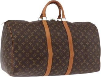 Louis Vuitton Pre-owned Boston Bag - Dames - Vintage Weekendtas - Bruin - ONE Size - Leer - Vintage