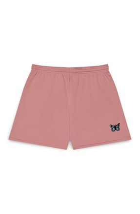 Dalix Womens Butterfly Jogger Sweatshort in Mauve at Nordstrom, Size Xx-Large