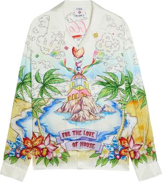Casablanca Casablanca Better Days Printed Silk Shirt - No Colour - XL