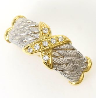 C&A Platinum Yellow Gold Yellow Gold (18K) Platinum 900 Band Ring (Pre-Owned)