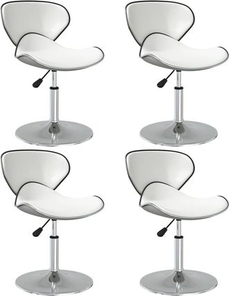 vidaXL Vidaxl - Sillas De Comedor 4 Unidades Cuero Sint&eacute;tico Blanco