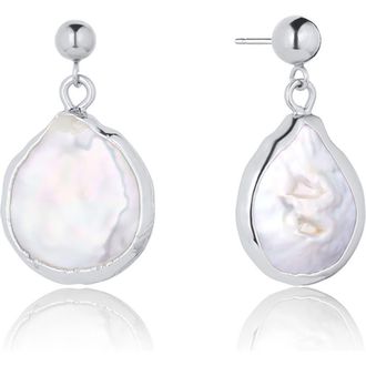 Set & Stones Gracie Pearl Earrings in Silver at Nordstrom