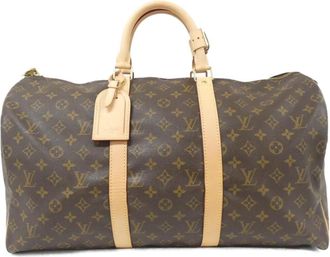 Louis Vuitton Brown Coated Canvas Boston Bag (Pre-Owned)