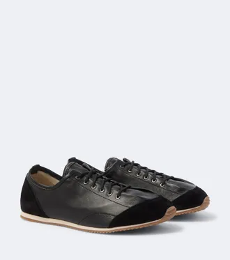 Christophe Lemaire Gummy Grips suede-trimmed leather sneakers