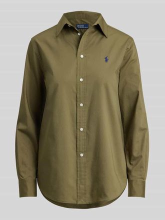 Polo Ralph Lauren Slim Fit Hemdbluse aus reiner Baumwolle in Oliv, Gr&ouml;&szlig;e XL