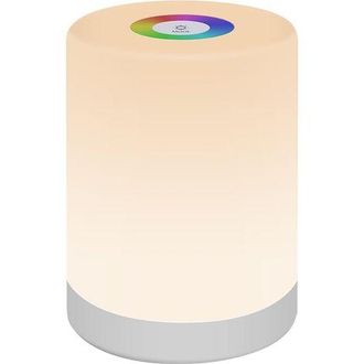 OEM Luz Nocturna Rgb, 7 Colores, 4 Modos De Iluminaci&oacute;n, Control T&aacute;ctil, Brillo Ajustable, Bater&iacute;a De 1200 Mah, Port&aacute;til, Usb, Blanca
