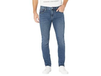 A|X Armani Exchange Slim Fit Five-Pocket Jeans Mens Jeans Indigo Denim : 36 34, Cotton/Denim/Elastane
